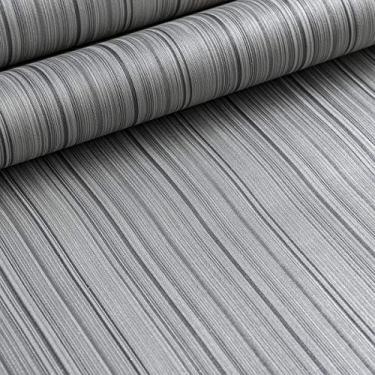 Imagem de Papel de Parede Importado Decoratto Alto Relevo Listras Cinza