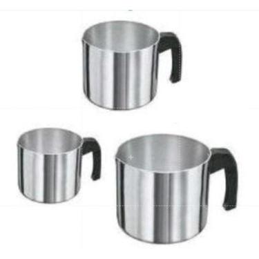 Imagem de Jogo 3 Leiteiras/Caneco Fervedor Não Amassa Super Resistente