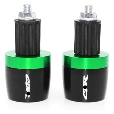 Imagem de 7/20.3 cm 22 mm CNC Motorfiets Handle Bar Grips Cap Plug Compatível com CBR600F CBR 600F CBR600 F 2011 2012 2013 (Verde 1)