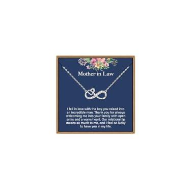 Imagem de IEFLIFE Colar de presente para mulheres – Corrente de prata esterlina 925 banhada a ouro branco 14K com coração infinito para mãe, filha, presente de aniversário para avó, neta, amigas, joias