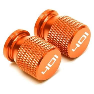 Imagem de Tampa de tampa de válvula de pneu de roda CNC para motocicleta compatível com 701 Supermoto e Enduro Norden 901 Svartpilen 401 VITPILEN 401 (401 Laranja)