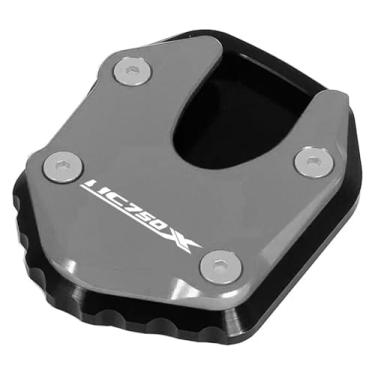Imagem de BYYINGSUS Extensão de suporte de placa ampliadora de suporte lateral para pé de motocicleta compatível com NC750X NC 750X NC750 X/DCT 2021 2022 2023 (Nc750x cinza)