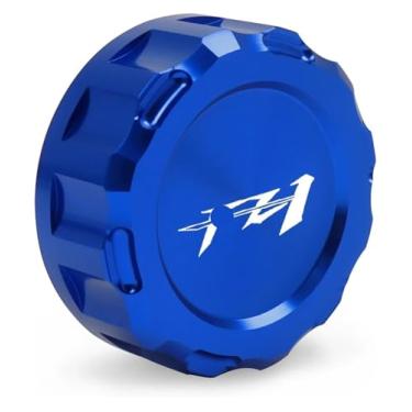 Imagem de Tampa do reservatório mestre do cilindro de fluido de freio traseiro CNC compatível com universal FZ1 FZ 1 FZ1S FZ6 FAZER/FZ6R/FZ6S/FZ6N todos os anos (azul)