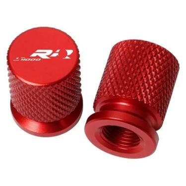 Imagem de 1 par de tampas de válvula de pneu de roda de motocicleta CNC capas herméticas para pneus compatíveis com S1000RR S 1000RR S1000 RR todos os anos (vermelho)