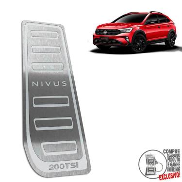 Imagem de Descanso De Pé Aço Inox Volkswagen Nivus Highline Prata