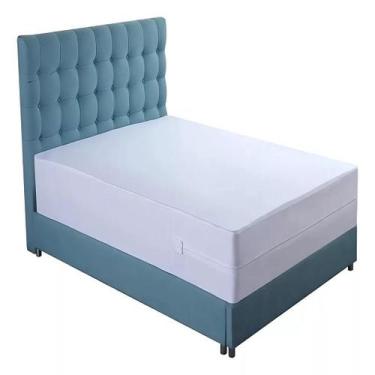 Imagem de Capa Colchão Casal Padrão Hospitalar Pousada Ziper - Branco - Fame