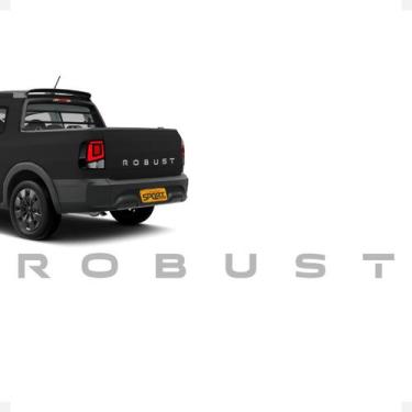 Imagem de Faixa Traseira Compativel Saveiro Robust 2024 Adesivo Cinza - SPORTINO