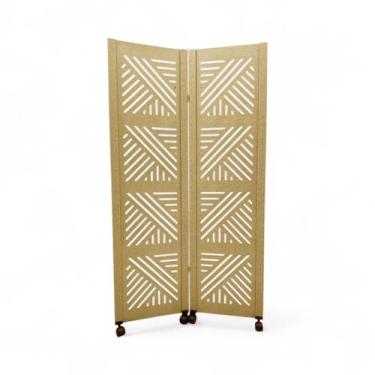Imagem de Biombo Dubai 2 divisórias c/4 rodinhas - JL RIBEIRO