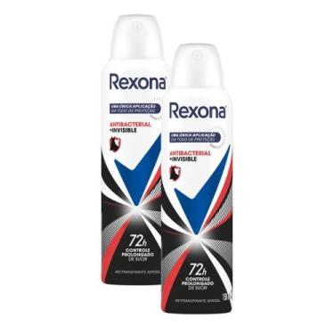 Imagem de Kit 2 Desodorante Antitranspirante Rexona Antibacterial + Invisible Ae