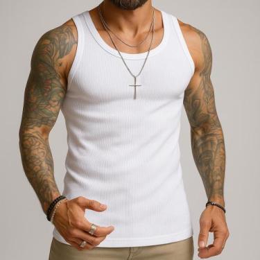 Imagem de Camiseta regata canelada ribana - goodstylelife, Branco, gg