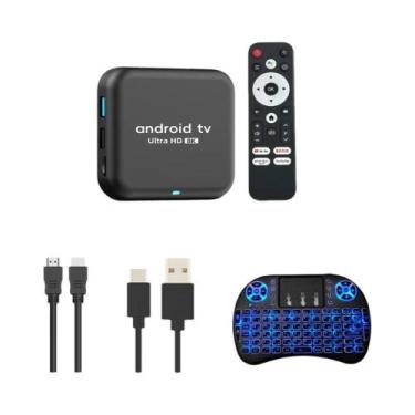Imagem de Caixa De TV Android 14 Ultra HD 8K RK3518 Controle Por Voz WiFi 6 BT 5