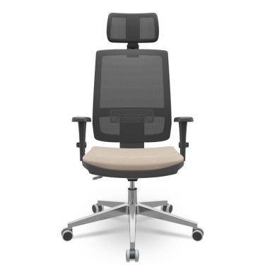 Imagem de Cadeira brizza 3d backplax apoio aluminio poliéster