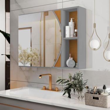 Imagem de Armário De Banheiro Com Espelho E Prateleira Carolina Mobi Shop Modern