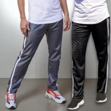 Imagem de KIT 2 Calças Masculina Esporte Treino Tecido Helanca Bolso Traseiro-Masculino