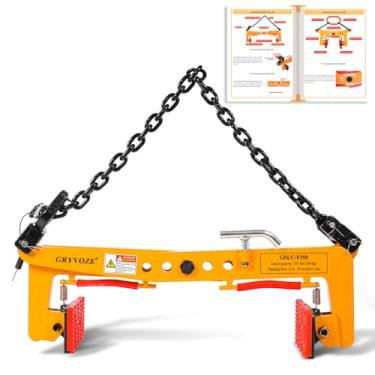 Imagem de GRYVOZE Braçadeira de elevação de laje de granito de 350 kg, faixa ajustável: 30 a 50 cm, braçadeira de elevação de tesoura de pedra resistente para transporte e transporte vertical de blocos de