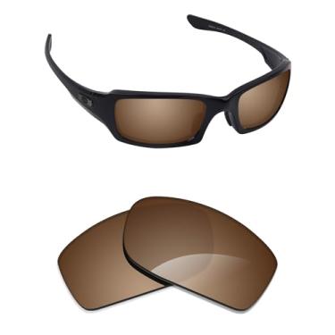 Imagem de Alphax Lentes de substituição polarizadas marrom escuro para Oakley Fives Squared OO9238