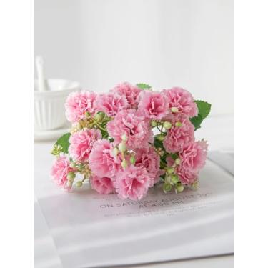 Imagem de Cravo de seda artificial, buquê de casamento, decoração para mesa, faça você mesmo, caixa de presentes, álbum de recortes (rosa)