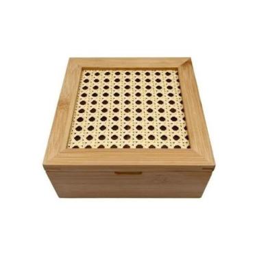 Imagem de Porta Chá Bijuterias Especiarias Gin 4 Divisórias Bambu - OIKOS
