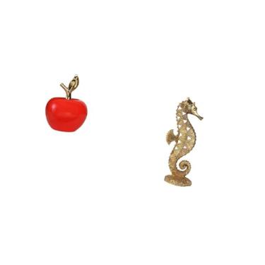 Imagem de Fenteer Estatueta de Cerâmica com Escultura de Frutas, Ornamento para Café, Sala de Estudo, Mesa de Férias, Presente Decorativo de Resina, Estátua de Cor Dour