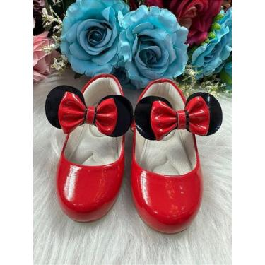 Imagem de Sapatilha Flor Di Mila Minnie/Minie Vermelha para Crianças - FlorDiMil