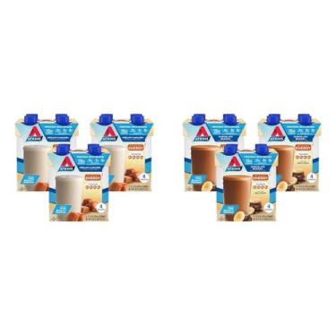 Imagem de Atkins Protein Shake Cremoso de Caramelo e Banana Chocolate 4x12