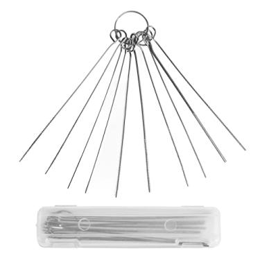 Imagem de Kit de lixa de ranhura de porca de guitarra, 10 hastes de metal premium, ferramenta de manutenção de polimento de porca de guitarra de nível profissional para guitarristas e luthiers