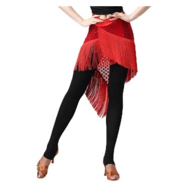 Imagem de Saia de dança do ventre, lenço de quadril de dança do ventre, feminino, dança latina, franja, quadril envolto sobre saia, cinto de dança do ventre, triângulo, acessórios de fantasia, xales de renda