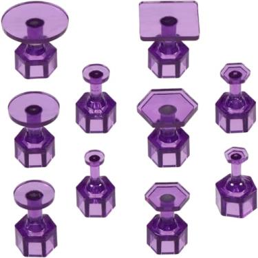 Imagem de OMYZERO Abas para extrator de amassados, 10 peças de abas de remoção de amassados de carroceria, ferramenta de reparo de amassados sem pintura, abas de cola com ventosa de gelo para reparo de