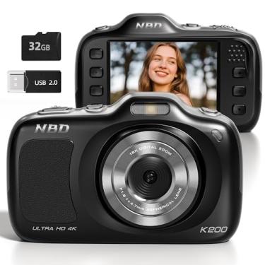Imagem de Câmera digital de 64 MP, câmeras 4K para fotografia com zoom de 16X, câmera digital compacta pequena para crianças e adolescentes estudantes iniciantes MC-US-K200-BB-N4-A-257B