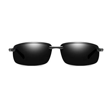 Imagem de Efashion Óculos de sol aviador clássicos, lentes polarizadas de liga de Al-Mg, 100% bloqueio UV, Preto, Medium