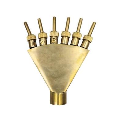 Imagem de Bico Fontes Chafariz E Lagos Tipo Leque Multijatos 6 Saídas - Sol E Ág