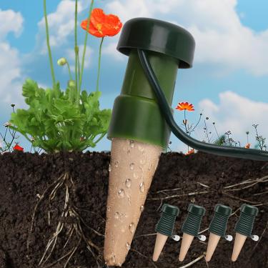 Imagem de Estacas de irrigação automática para plantas de terracota para bonsai interno e externo, dispositivos de inserção de plantas domésticas para uso no jardim de férias, sistema de irrigação por