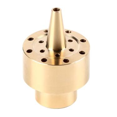 Imagem de Bocal de fonte de coluna de latão com cabeça de irrigação porosa, acabamento dourado, para recursos de água de lagos de jardim, vários tamanhos