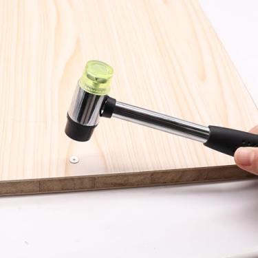 Imagem de Martelo de borracha macia de cabeça dupla de 25 mm, ferramenta de martelo multiuso de dupla face para móveis domésticos, projetos de artesanato, joias, etc