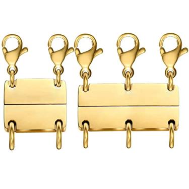 Imagem de Separadores de joias de ouro e prata com fecho em camadas para um visual em camadas