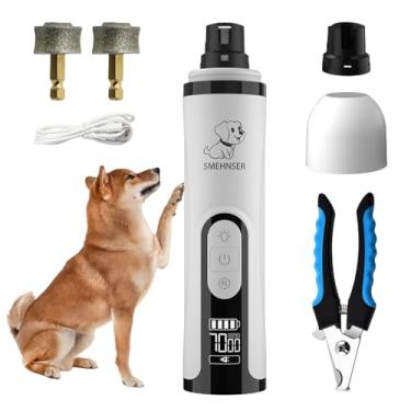 Imagem de Moedor de unhas Heusom Silent Groom Pro, 2026 Upgrade Silent Pet Pro Groom Grinder sem fio com luz LED e 3 velocidades, aparador de unhas de cachorro recarregável por USB rápido para unhas grossas e