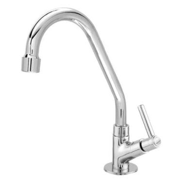 Imagem de Torneira Inox Bancada Metal Bica Móvel Pia Cozinha Banheiro - ELETRO M