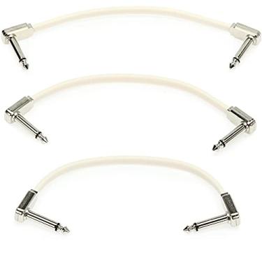 Imagem de Ernie Ball Flat Ribbon Patch Cable 3-Pack, 6in, White (P06385)