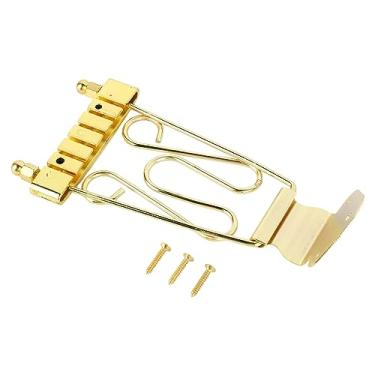 Imagem de RiToEasysports Ponte Jazz Bass, Arremate, Liga de Zinco Estável, Fácil Instalação para Entusiastas de DIY Material: Liga de Zinco (Ouro)