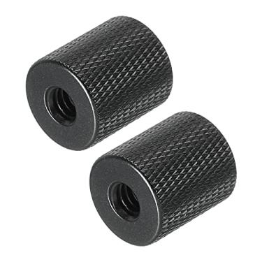 Imagem de Adaptador de suporte de microfone fêmea 1/4 para M6 adaptador de rosca de parafuso para microfone tripé preto, pacote com 2