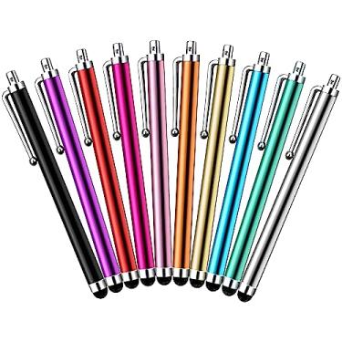 Imagem de Caneta Stylus para todos os dispositivos de tela sensível ao toque universal, sua experiência de tela sensível ao toque, pacote com 10 lápis Stylus capacitivo de alta precisão