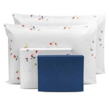 Imagem de Lençol Queen 6 Pçs Estampado Percal 180 Fios Bainha 40cm Altura Coleçã