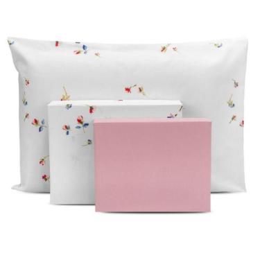 Imagem de Lençol Queen 4 Pçs Estampado Percal 180 Fios Bainha 40cm Altura Coleçã