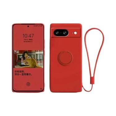 Imagem de Capa De Silicone De Cor Sólida Para Google Pixel 8 9 pro XL Com Suport