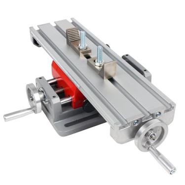 Imagem de RATTMMOTOR XY Axis Slide Vise AB8303 Multifunções Cross Worktable Fresadora Braçadeira de Bancada, Traço X Eixo - 180 mm, Eixo Y - 50 mm, Liga de Alumínio para Fresa e Prensa de Broca