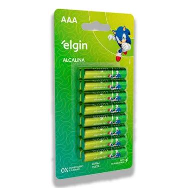 Imagem de 16 Pilhas Baterias Aaa Elgin, Alcalina 3a Palito, 1 Cartela