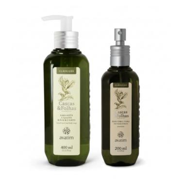 Imagem de Kit Cascas e Folhas: Perfume de Ambientes 200ml + Sabonete Líquido 400ml