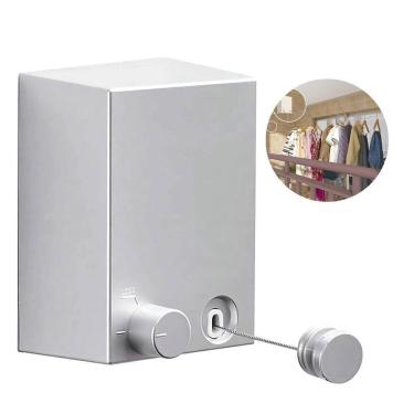 Imagem de Varal Para Roupas Retrátil Moderno Prático Fio Em Aço Inox