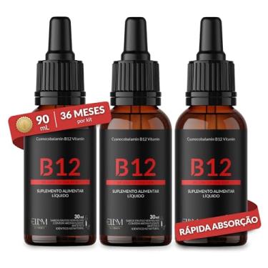 Imagem de Vitamina B12 Sublingual em Gotas ELLYM NUTRITION Sabor Frutas Vermelhas Auxilia no Funcionamento do Sistema Imune e Metabolismo Energético (90 mL)