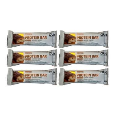 Imagem de Kit 6 barra de proteina com 20g proteina caramelo salgado 60g dux